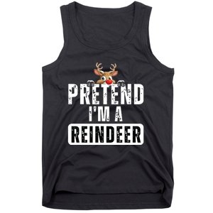 Pretend Im A Reindeer Easy Christmas Costume Tank Top