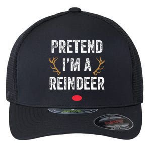 Pretend Im A Reindeer Funny Lazy Christmas Costume Flexfit Unipanel Trucker Cap