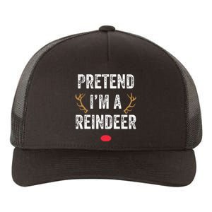 Pretend Im A Reindeer Funny Lazy Christmas Costume Yupoong Adult 5-Panel Trucker Hat