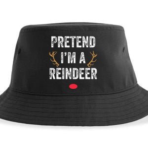 Pretend Im A Reindeer Funny Lazy Christmas Costume Sustainable Bucket Hat