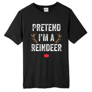 Pretend Im A Reindeer Funny Lazy Christmas Costume Tall Fusion ChromaSoft Performance T-Shirt