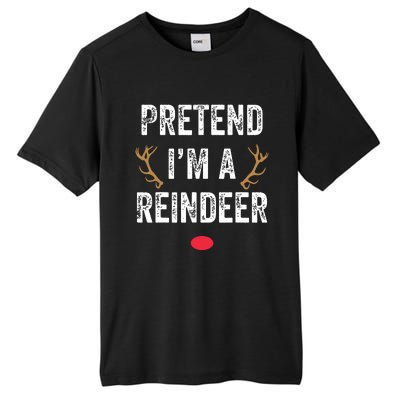 Pretend Im A Reindeer Funny Lazy Christmas Costume Tall Fusion ChromaSoft Performance T-Shirt