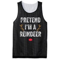 Pretend Im A Reindeer Funny Lazy Christmas Costume Mesh Reversible Basketball Jersey Tank