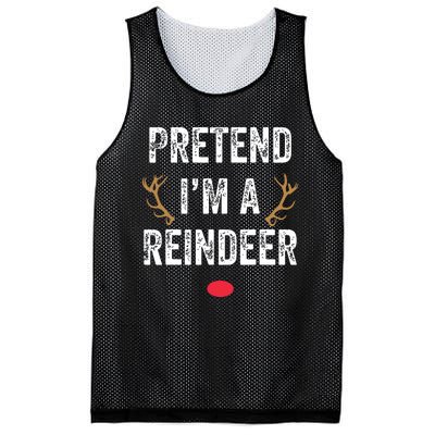 Pretend Im A Reindeer Funny Lazy Christmas Costume Mesh Reversible Basketball Jersey Tank