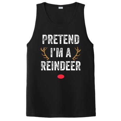 Pretend Im A Reindeer Funny Lazy Christmas Costume PosiCharge Competitor Tank