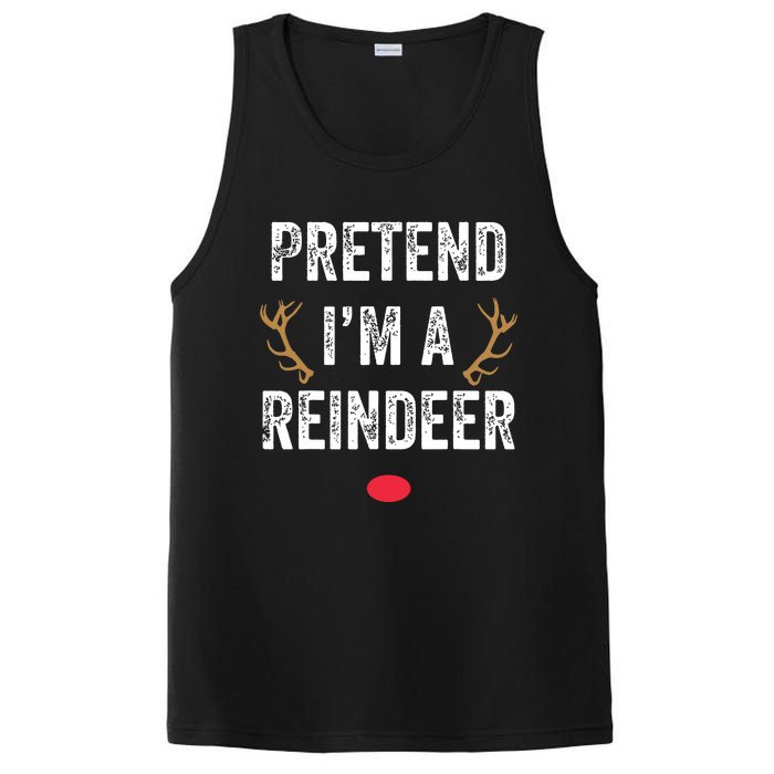 Pretend Im A Reindeer Funny Lazy Christmas Costume PosiCharge Competitor Tank