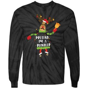 Pretend Im A Reindeer Shirts Christmas Costume Tie-Dye Long Sleeve Shirt