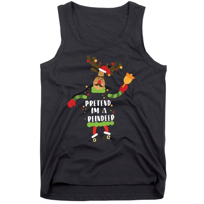 Pretend Im A Reindeer Shirts Christmas Costume Tank Top