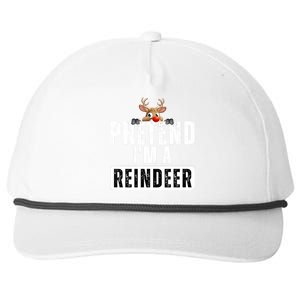 Pretend Im A Reindeer Easy Christmas Costume Snapback Five-Panel Rope Hat