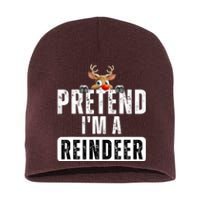 Pretend Im A Reindeer Easy Christmas Costume Short Acrylic Beanie