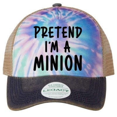 Pretend IM A Minion Costume Party Funny Halloween Minion Legacy Tie Dye Trucker Hat