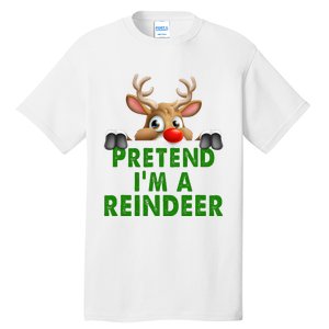 pretend im a reindeer Easy Christmas Costume  Tall T-Shirt