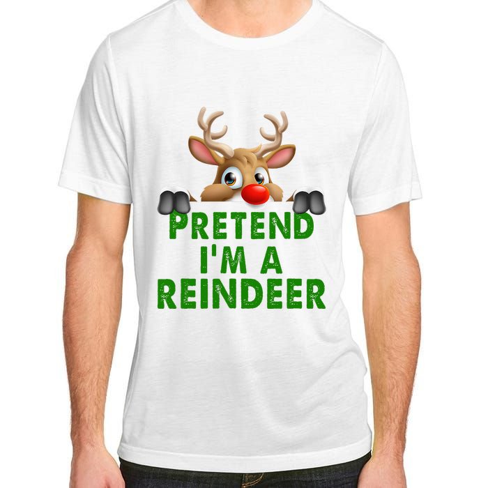 pretend im a reindeer Easy Christmas Costume  Adult ChromaSoft Performance T-Shirt