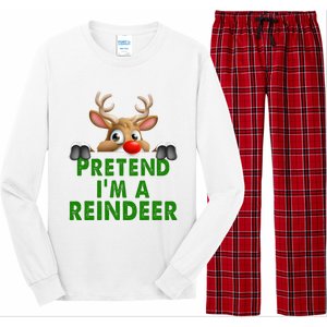 pretend im a reindeer Easy Christmas Costume  Long Sleeve Pajama Set