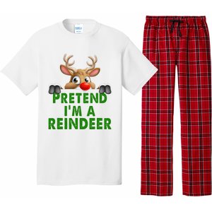 pretend im a reindeer Easy Christmas Costume  Pajama Set