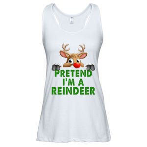 pretend im a reindeer Easy Christmas Costume  Ladies Essential Flowy Tank