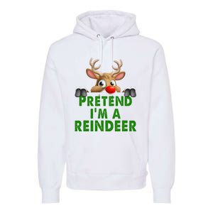 pretend im a reindeer Easy Christmas Costume  Premium Hoodie