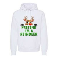 pretend im a reindeer Easy Christmas Costume  Premium Hoodie