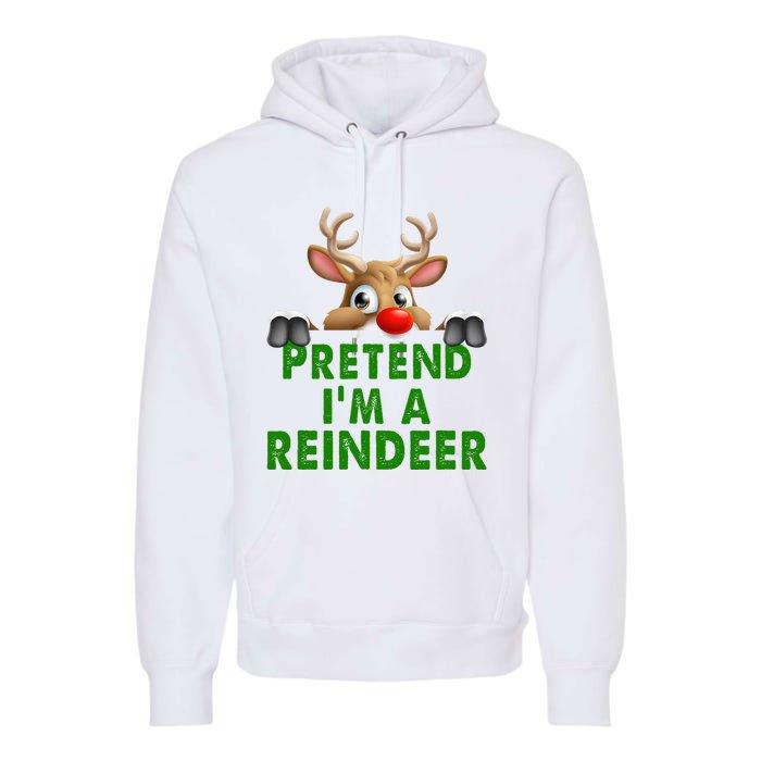 pretend im a reindeer Easy Christmas Costume  Premium Hoodie