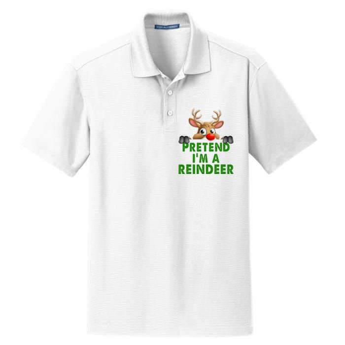 pretend im a reindeer Easy Christmas Costume  Dry Zone Grid Polo