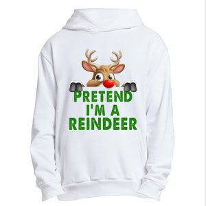 pretend im a reindeer Easy Christmas Costume  Urban Pullover Hoodie