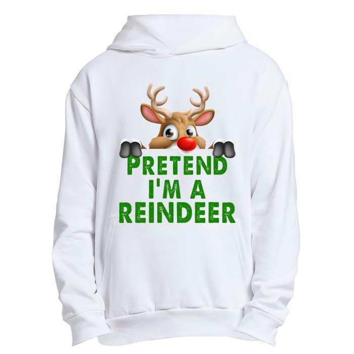 pretend im a reindeer Easy Christmas Costume  Urban Pullover Hoodie