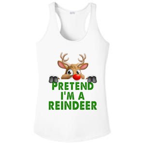 pretend im a reindeer Easy Christmas Costume  Ladies PosiCharge Competitor Racerback Tank