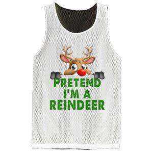 pretend im a reindeer Easy Christmas Costume  Mesh Reversible Basketball Jersey Tank