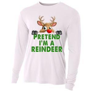 pretend im a reindeer Easy Christmas Costume  Cooling Performance Long Sleeve Crew