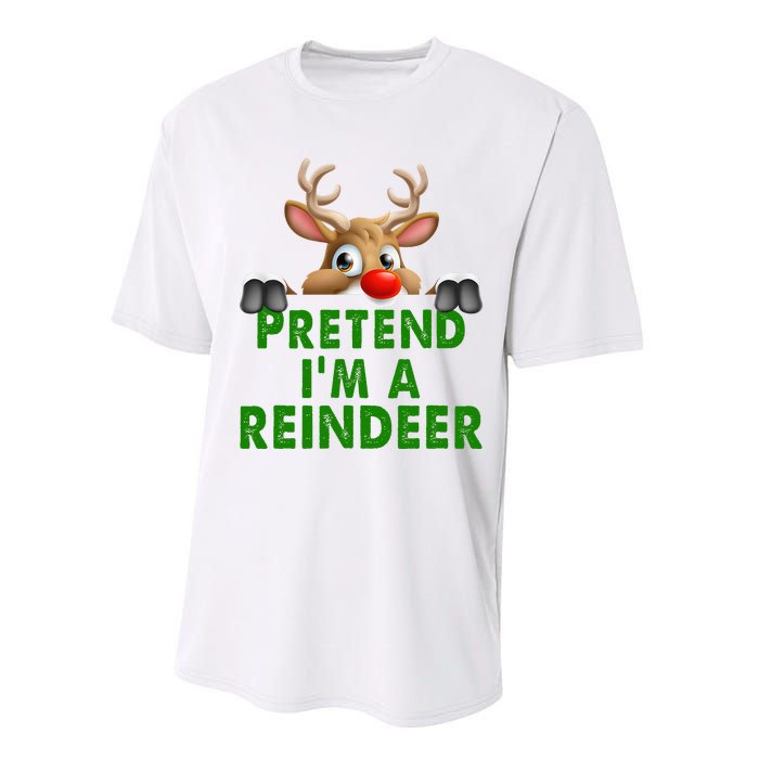 pretend im a reindeer Easy Christmas Costume  Performance Sprint T-Shirt