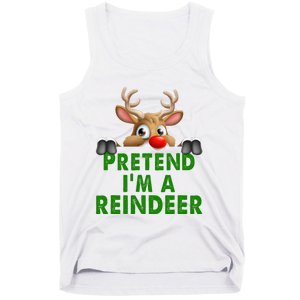 pretend im a reindeer Easy Christmas Costume  Tank Top