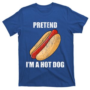 Pretend IM A Hot Dog Lazy Costume Party Funny Halloween Fun T-Shirt