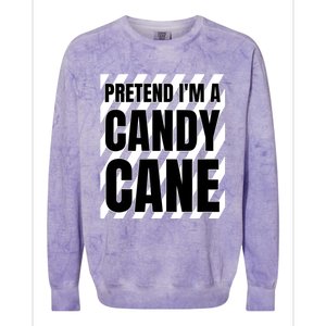 Pretend Im A Candy Cane Adult Women Costume Colorblast Crewneck Sweatshirt