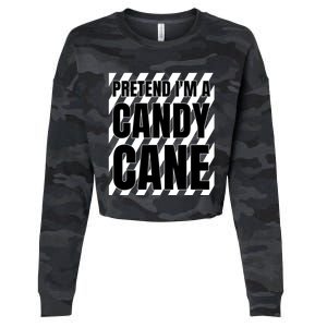 Pretend Im A Candy Cane Adult Women Costume Cropped Pullover Crew