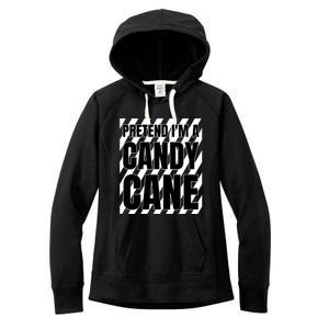 Pretend Im A Candy Cane Adult Women Costume Women's Fleece Hoodie