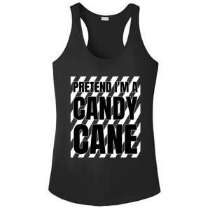 Pretend Im A Candy Cane Adult Women Costume Ladies PosiCharge Competitor Racerback Tank