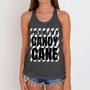 Pretend Im A Candy Cane Adult Women Costume Women's Knotted Racerback Tank