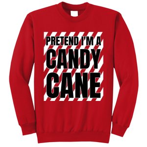 Pretend Im A Candy Cane Adult Women Costume Sweatshirt