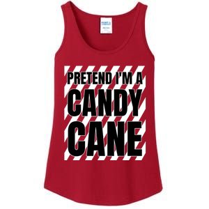 Pretend Im A Candy Cane Adult Women Costume Ladies Essential Tank