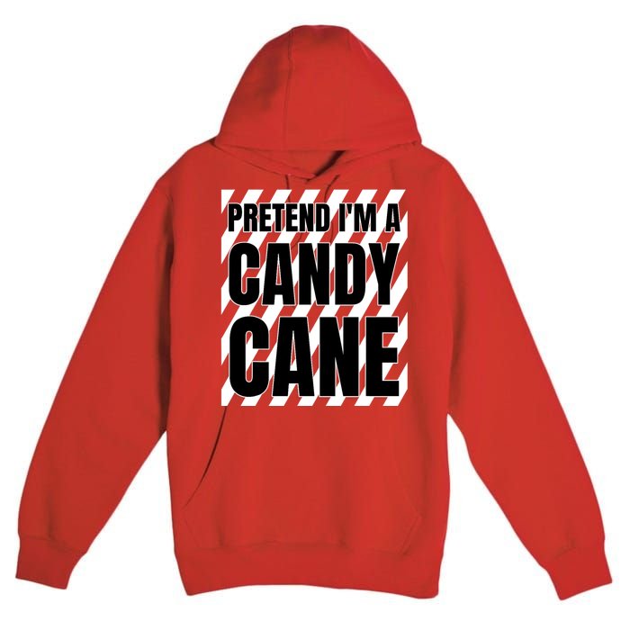 Pretend Im A Candy Cane Adult Women Costume Premium Pullover Hoodie