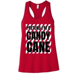 Pretend Im A Candy Cane Adult Women Costume Women's Racerback Tank