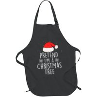 Pretend IM A Christmas Tree Funny Lazy Halloween Costume Full-Length Apron With Pockets
