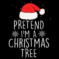 Pretend IM A Christmas Tree Funny Lazy Halloween Costume Full-Length Apron With Pockets