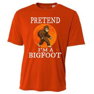 Pretend Im A Bigfoot Funny Cartoon Halloween Costume Cooling Performance Crew T-Shirt