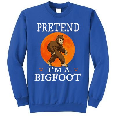 Pretend Im A Bigfoot Funny Cartoon Halloween Costume Sweatshirt