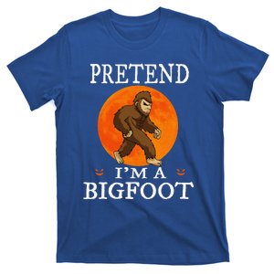 Pretend Im A Bigfoot Funny Cartoon Halloween Costume T-Shirt