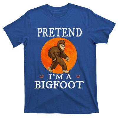 Pretend Im A Bigfoot Funny Cartoon Halloween Costume T-Shirt