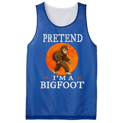 Pretend Im A Bigfoot Funny Cartoon Halloween Costume Mesh Reversible Basketball Jersey Tank