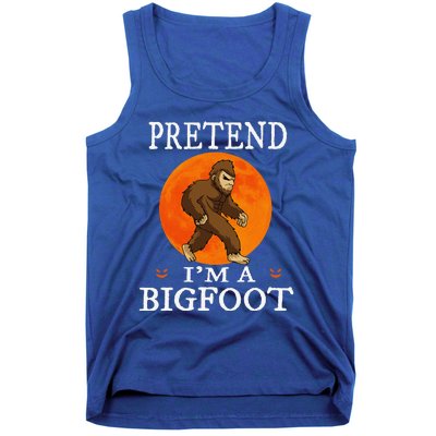 Pretend Im A Bigfoot Funny Cartoon Halloween Costume Tank Top