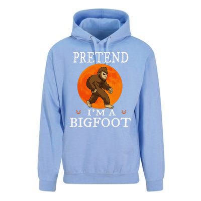 Pretend Im A Bigfoot Funny Cartoon Halloween Costume Unisex Surf Hoodie